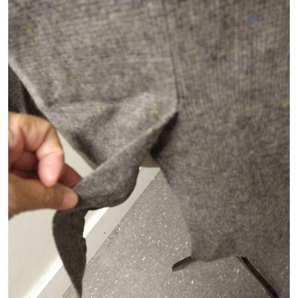 Hunt Valley Vintage Men's 44R Tweed Elbow Patches Gray Wool Blazer Jacket Coat